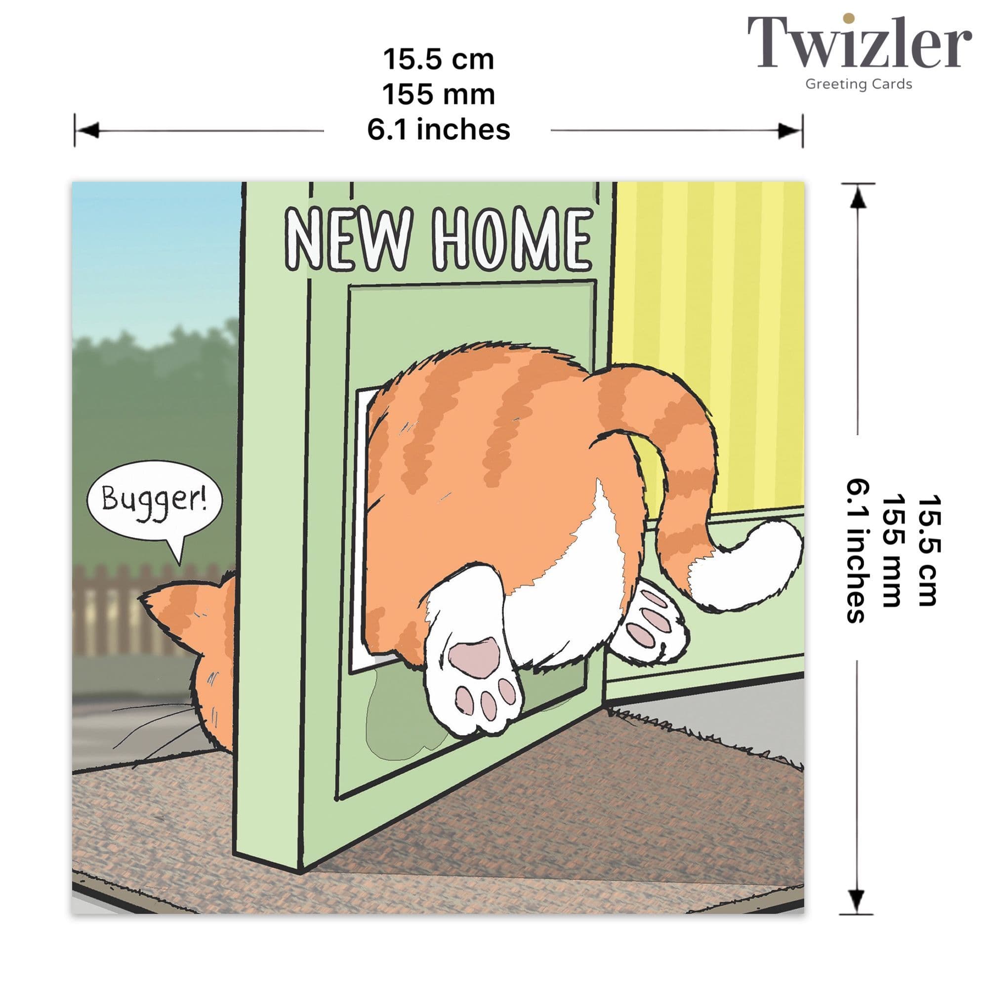 Twizler New Home Card With Cute Hedgehog - New House Congratulations For Couple Or Friends - Good Luck Moving Home - Welcome Housewarming Card