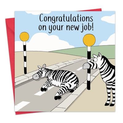 OCC16 - Funny New Job Card Zebra Crossing