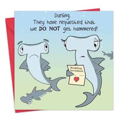 OCC25 - Do Not Get Hammered Funny Wedding Card