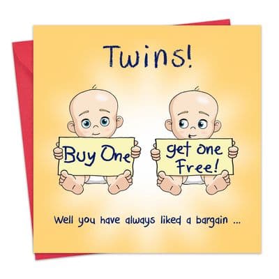 OCC6 - Funny It's Twins Card Buy One Get One Free