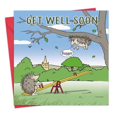 OCC9 - Hedgehog Get Well Soon Humorous Card