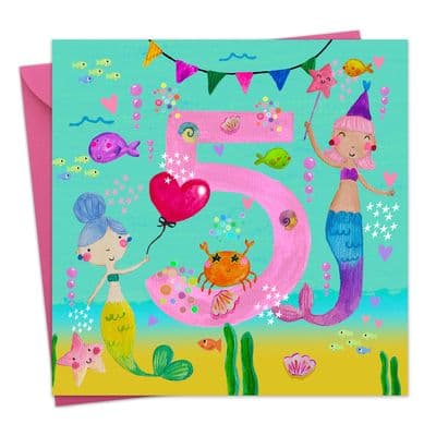 PB16 - Age 5 Girl's Birthday - Mermaids