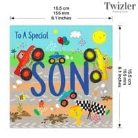 Childrens Birthday Cards. Cute Cards. Son Cards. Happy Birthday Cards. Twizler.
