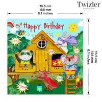 Childrens Birthday Cards. Cute Cards. Age Cards. Happy Birthday Cards. Twizler.