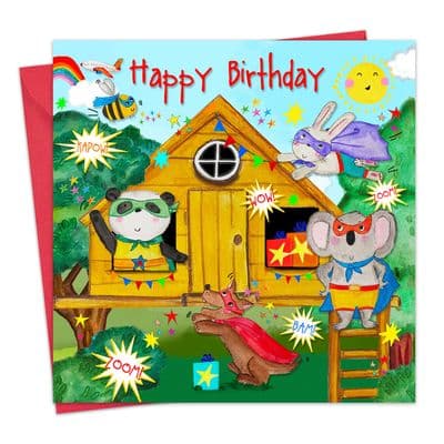 PB37 - Children's Birthday Card - Superheroes