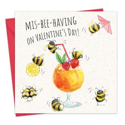SH032 - Funny Valentine's Day Card - Mis-bee-having
