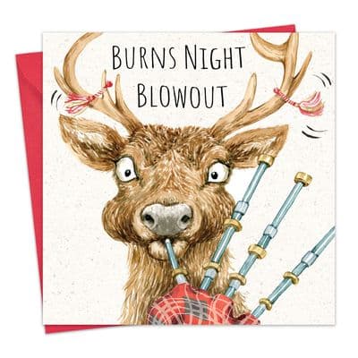SH079 - Funny Burns Night Card - Stag
