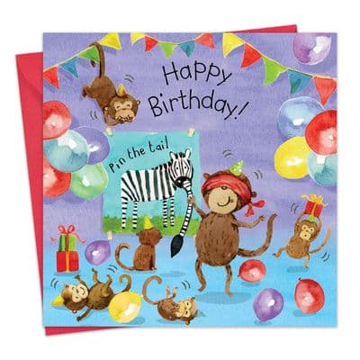 TOT11 - Monkey Birthday Card For Children
