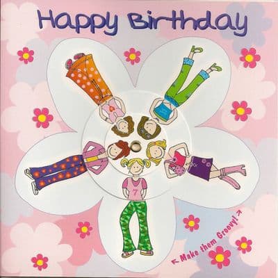 TW100 - Children's Birthday Card Spinner - Girly Dress Up