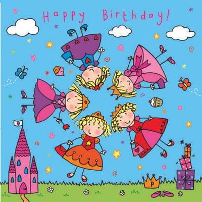 TW106 - Children's Birthday Card Spinner - Princess Dress Up
