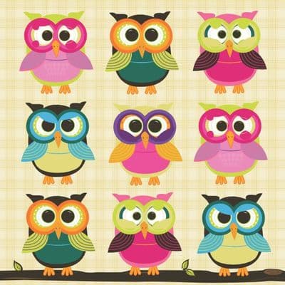 TW115 - Owls Blank Card
