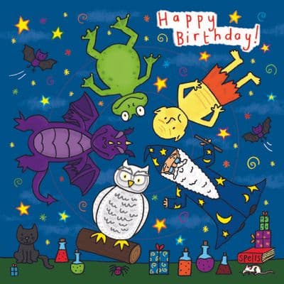 TW151 - Children's Birthday Card Spinner - Magic Time