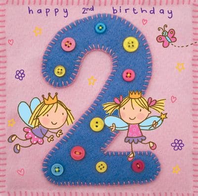 TW251 - Age 2 Fairy Birthday Card