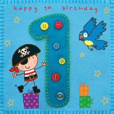 TW253 - Age 1 Pirate Birthday Card