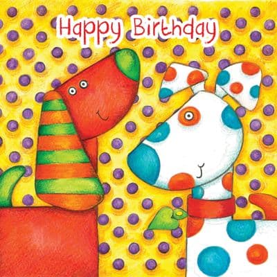 TW276 - Dogs Birthday Card With Googly Eyes