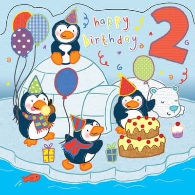 TW421 - Age 2 Sparkly Birthday Card for Children