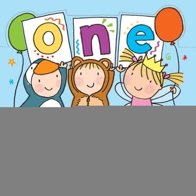 TW425 - Age 1 Children's Sparkly Birthday Card