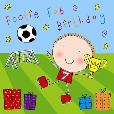 TW613 - Boys Footie Fab Birthday Card