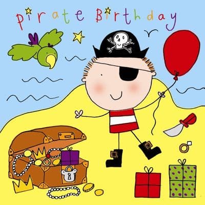TW616 - Boys Pirate Birthday Card