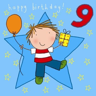 TW628 - Age 9 Boys Birthday Card