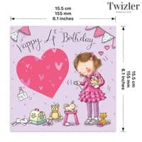 Childrens Birthday Cards. Cute Cards. Age Cards. Happy Birthday Cards. Girls Cards. Twizler.