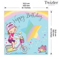 Childrens Birthday Cards. Cute Cards. Age Cards. Happy Birthday Cards. Girls Cards. Twizler.