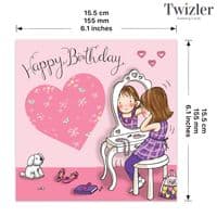 Childrens Birthday Cards. Cute Cards. Age Cards. Happy Birthday Cards. Girls Cards. Twizler.