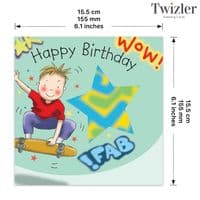 Childrens Birthday Cards. Cute Cards. Age Cards. Happy Birthday Cards. Boys Cards. Twizler.