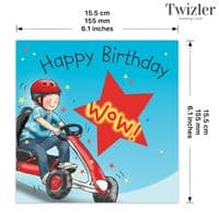 Childrens Birthday Cards. Cute Cards. Age Cards. Happy Birthday Cards. Boys Cards. Twizler.
