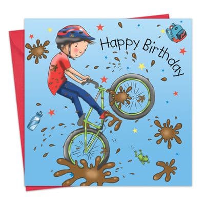 TW667 - Boys Birthday Card Bike