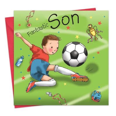 TW677 - Son Birthday Card Footballer