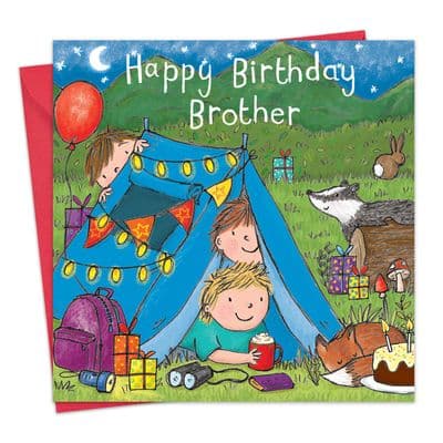 TW729 - Brother Birthday Card Camping