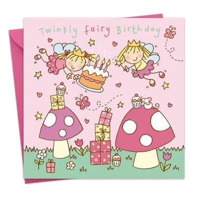 TW738 - Twinkly Fairy Happy Birthday Card For Girl