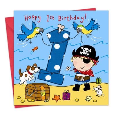 TW740 - Boys Age 1 Pirate Birthday Card