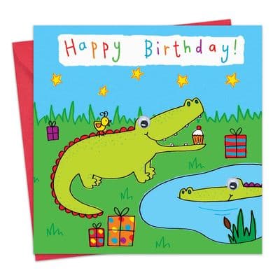 TW772 - Children's Birthday Card - Crocodile