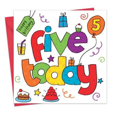 TW824 - Age 5 Birthday Card