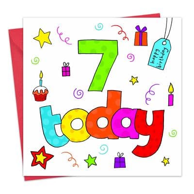 TW826 - Age 7 Birthday Card