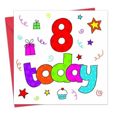 TW827 - Age 8 Birthday Card
