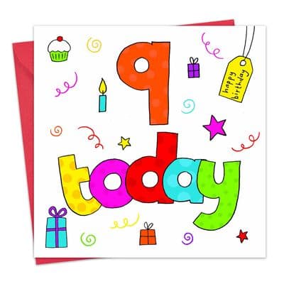 TW828 - Age 9 Birthday Card