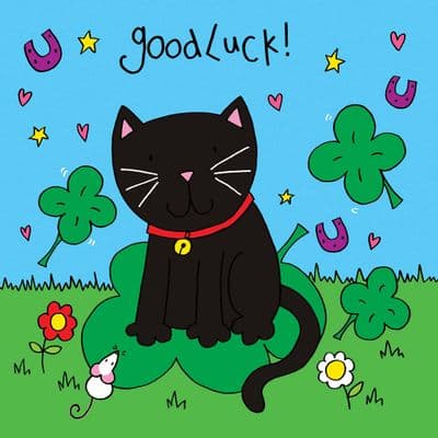 TW851 - Black Cat Good Luck Card