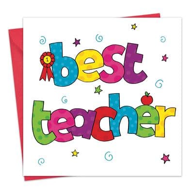 TW853 - Best Teacher Card
