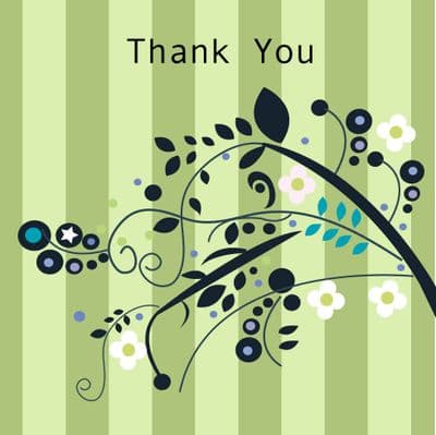 TW878 - Thank You Card - Stripes