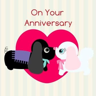 TW902 - On Your Anniversary Card - Two Dogs