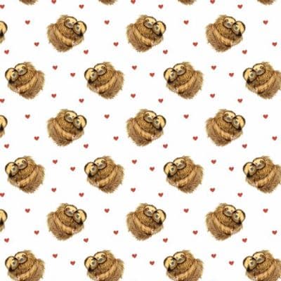 TWR17 - Sloth Hearts Wrapping Paper - 25 Flat Sheets