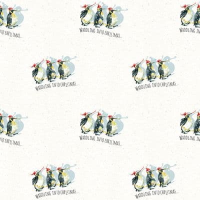 TWR26 - Funny Christmas Wrapping Paper - Penguins - 25 Flat Sheets