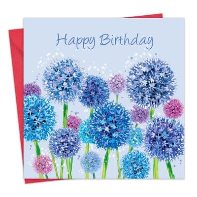 WB1 - Womens Happy Birthday Card for Her - Allium
