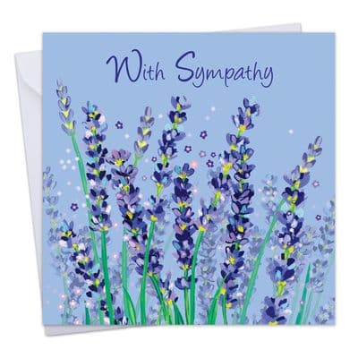 WB61 - With Sympathy Card - Lavender