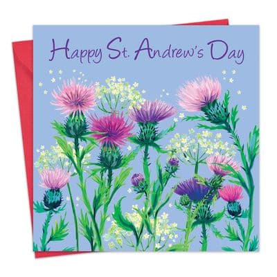 WB77 - St Andrew's Day Card - Thistle