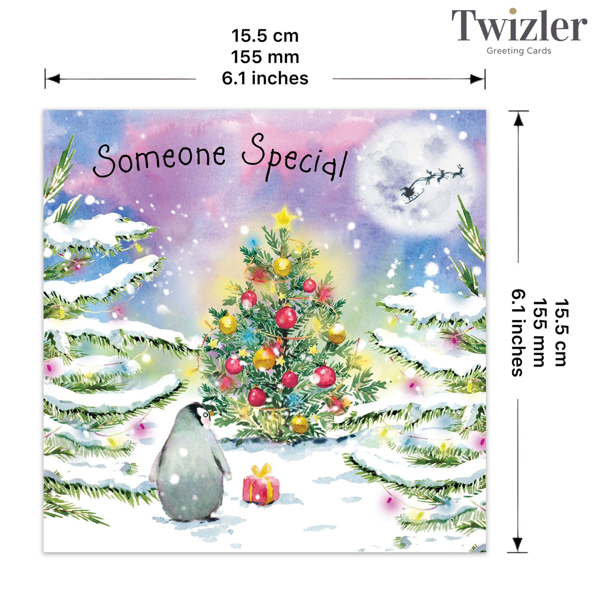Merry Christmas Card for Someone Special. Cute Christmas Cards. Cute