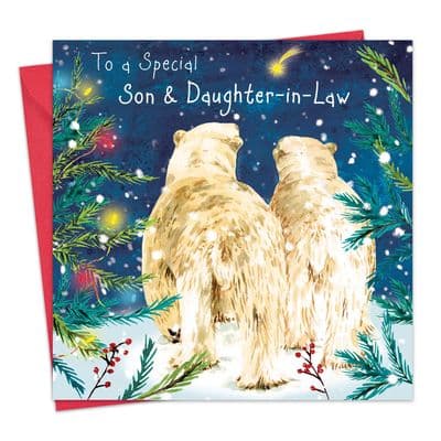WF35 - Merry Christmas Card for Son & Daughter In Law